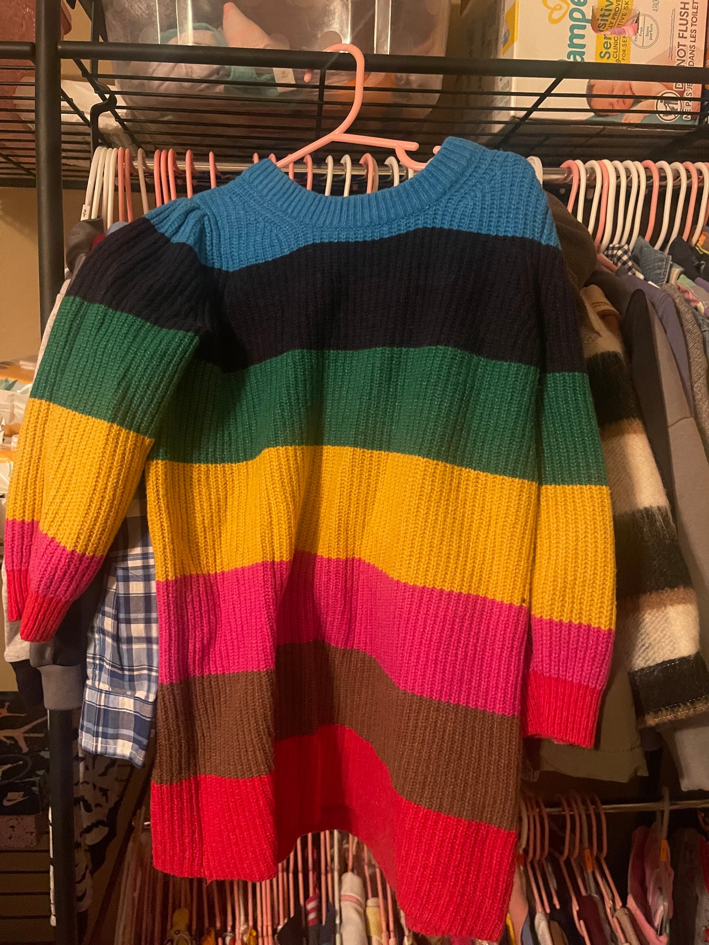 Holiday Multicolor Sweater Dress